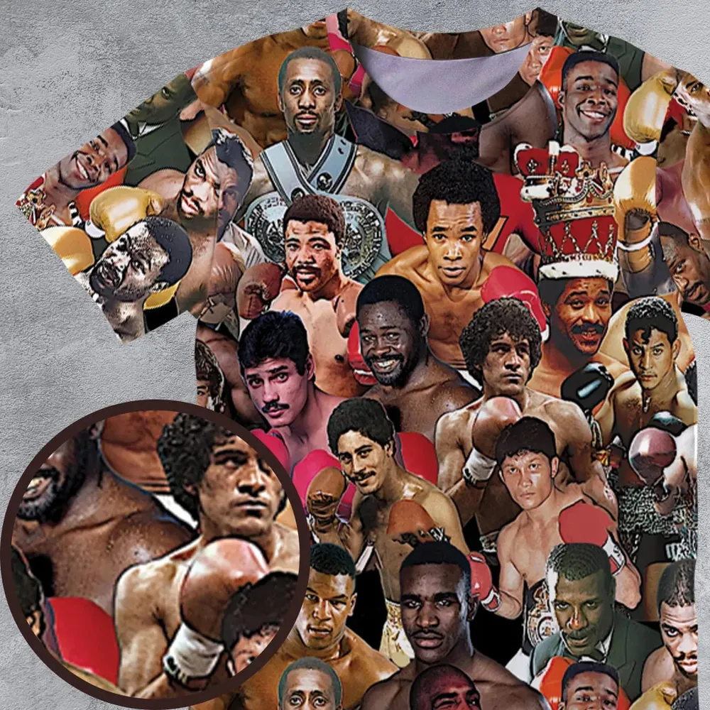 Fight Night Fit Boxing Legends All-Over Print Unisex T-Shirt - 4