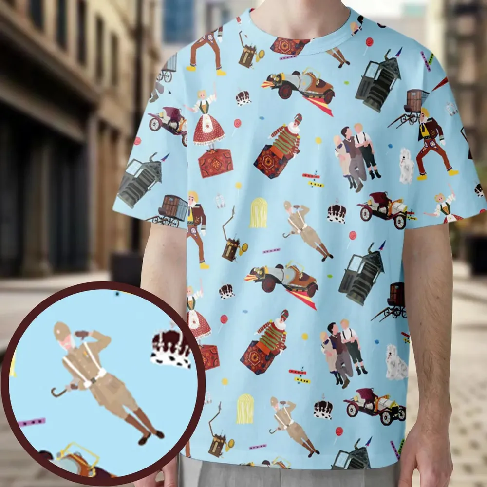 Chitty Chitty Bang Bang Patterns All-Over Print Unisex T-Shirt - 3