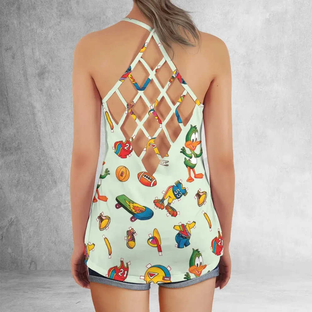 Plucky Duck Tiny Toon Adventures Criss Cross Tank Top - 3