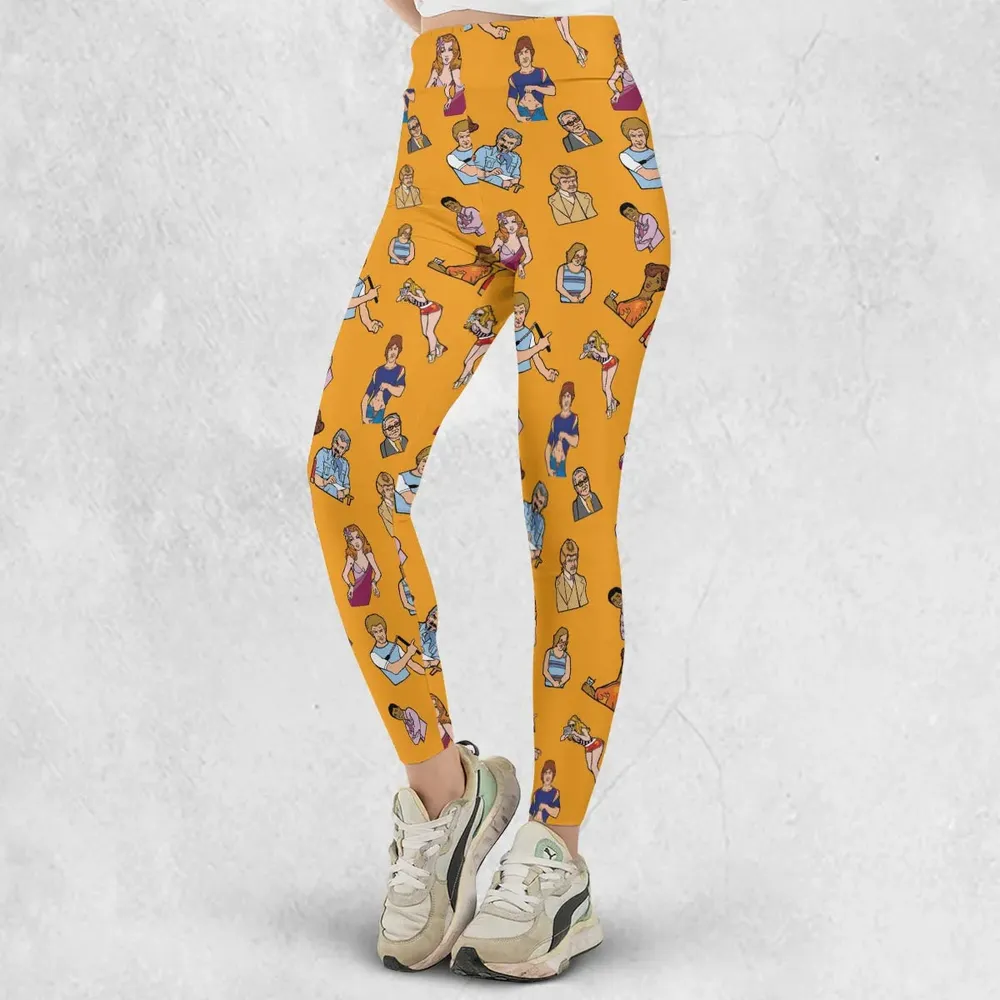 Summer Party Boogie Nights Characters Legging - 2