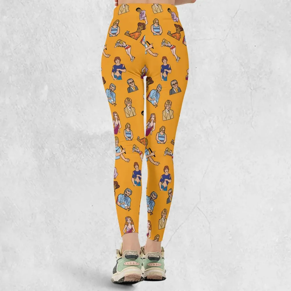 Summer Party Boogie Nights Characters Legging - 3
