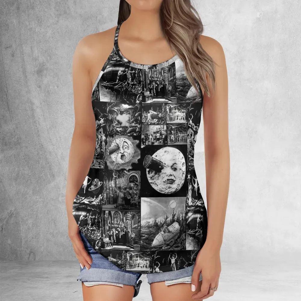 Le Voyage Dans La Lune 1902 Criss Cross Tank Top - 2
