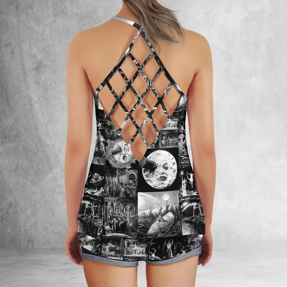 Le Voyage Dans La Lune 1902 Criss Cross Tank Top - 3