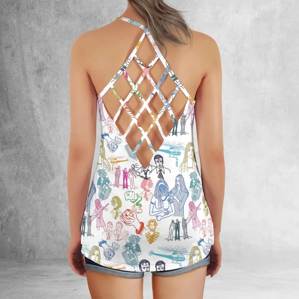 She Has The Strength To Do Anything The Bionic Woman Criss Cross Tank Top - 3