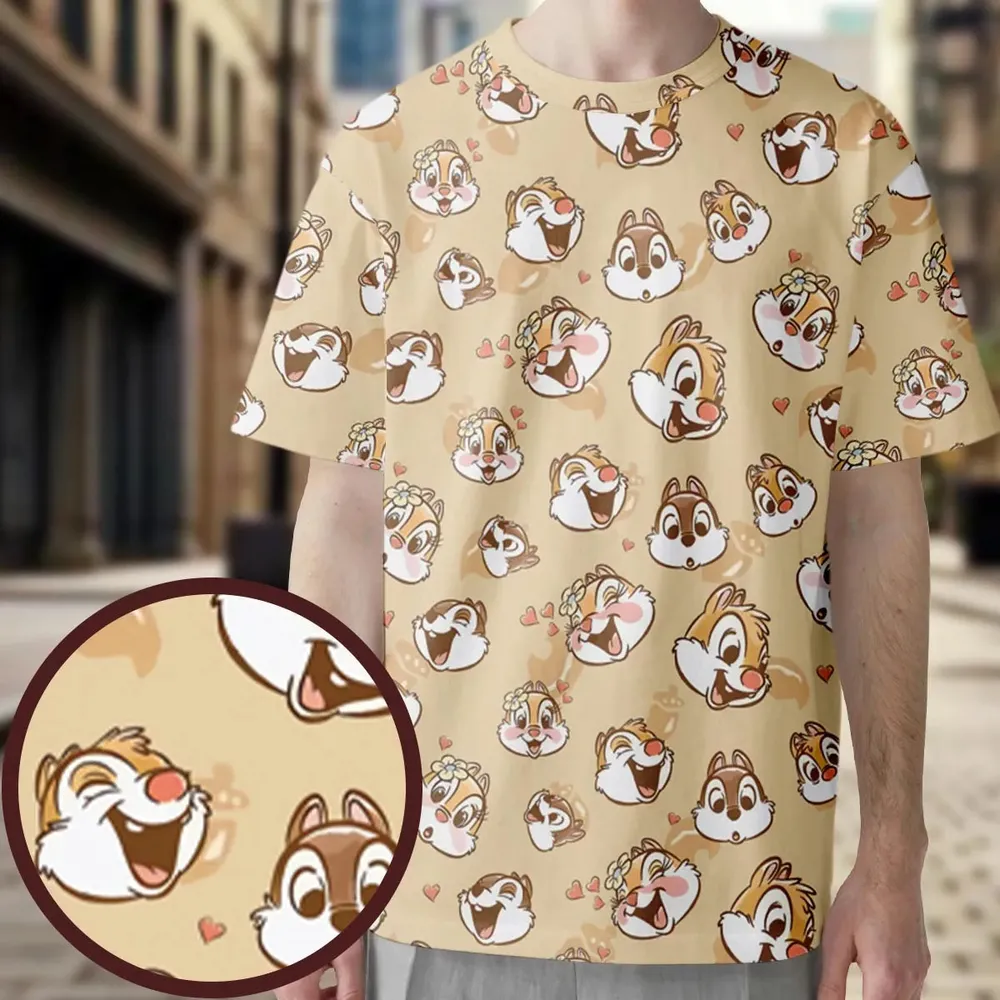 Chip n Dale Rangers All-Over Print Unisex T-Shirt - 3