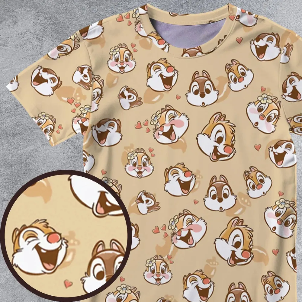 Chip n Dale Rangers All-Over Print Unisex T-Shirt - 4