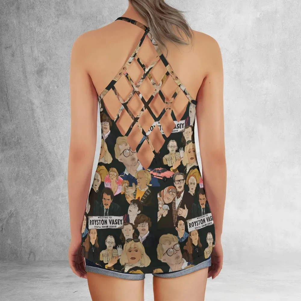 The League Of Gentlemen Criss Cross Tank Top - 3