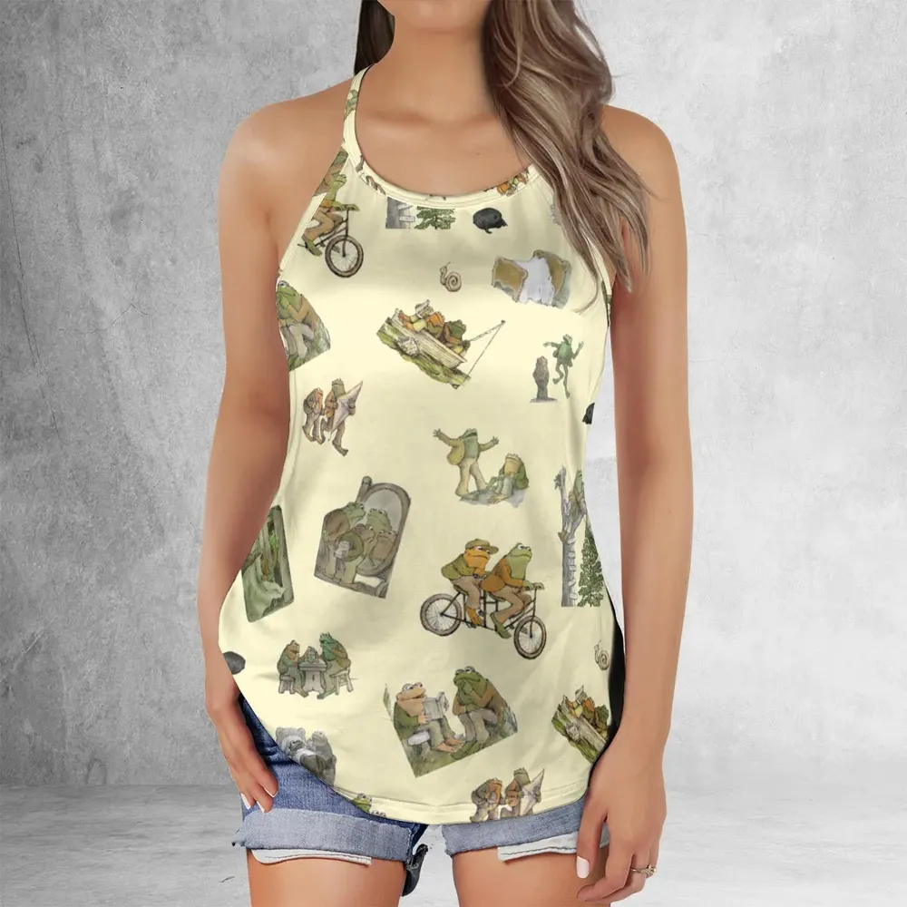 Frog and Toad Pattern Criss Cross Tank Top - 2