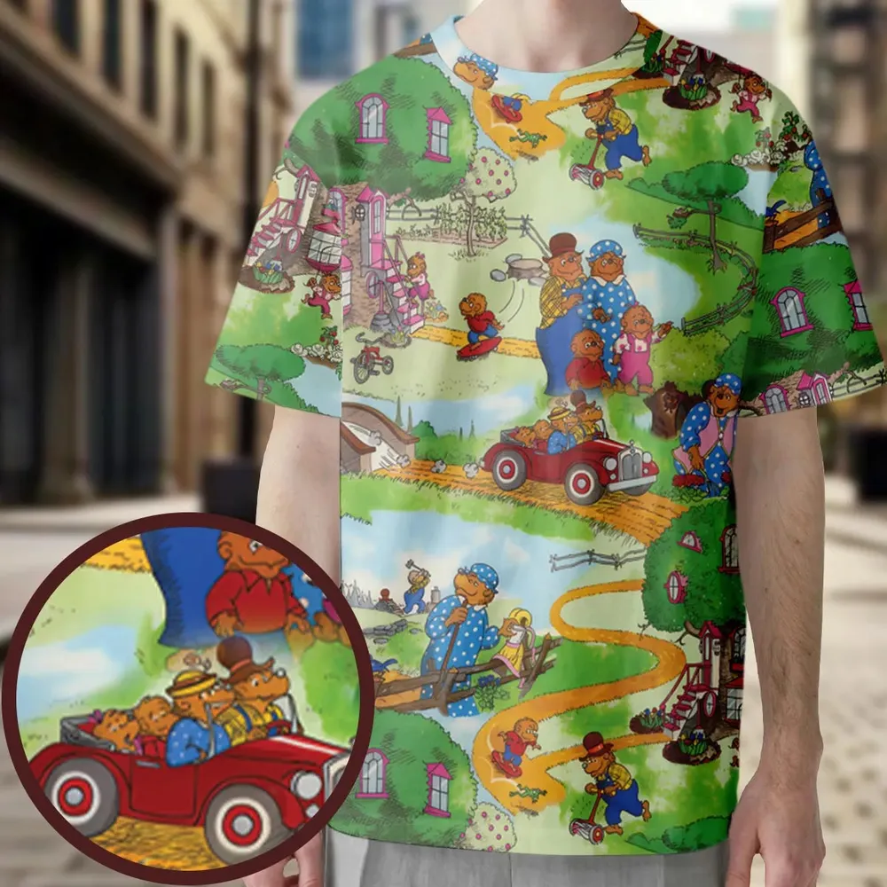 A Big Treehouse Berenstain Bears All-Over Print Unisex T-Shirt - 3