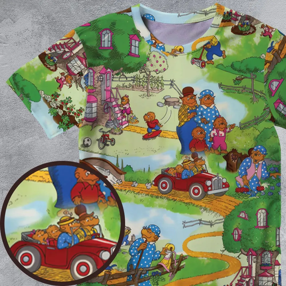 A Big Treehouse Berenstain Bears All-Over Print Unisex T-Shirt - 4