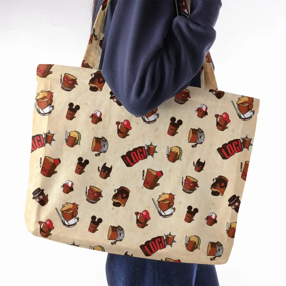 Pop Culture Characters Logs  Ren & Stimpy Large Tote Bag - 2