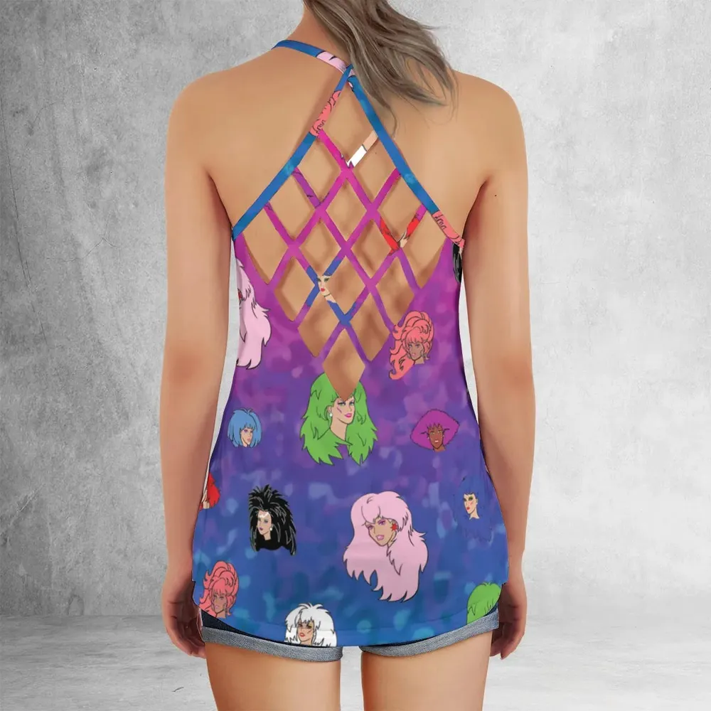 Misfits and Hologram  Jem and the Holograms Criss Cross Tank Top - 3