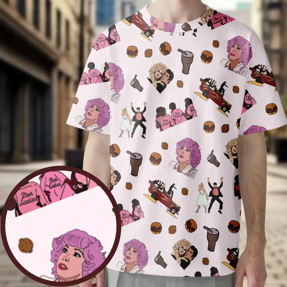 Summer Nights Grease All-Over Print Unisex T-Shirt - 3