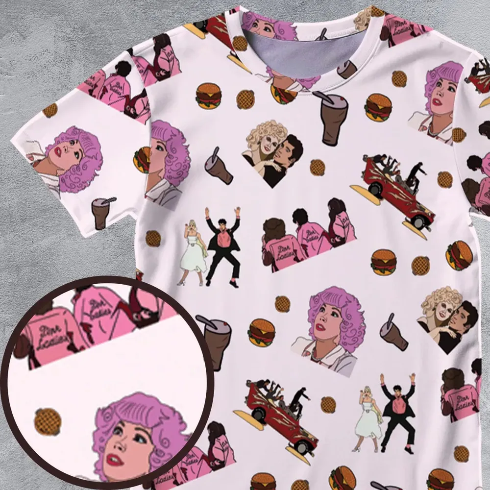 Summer Nights Grease All-Over Print Unisex T-Shirt - 4
