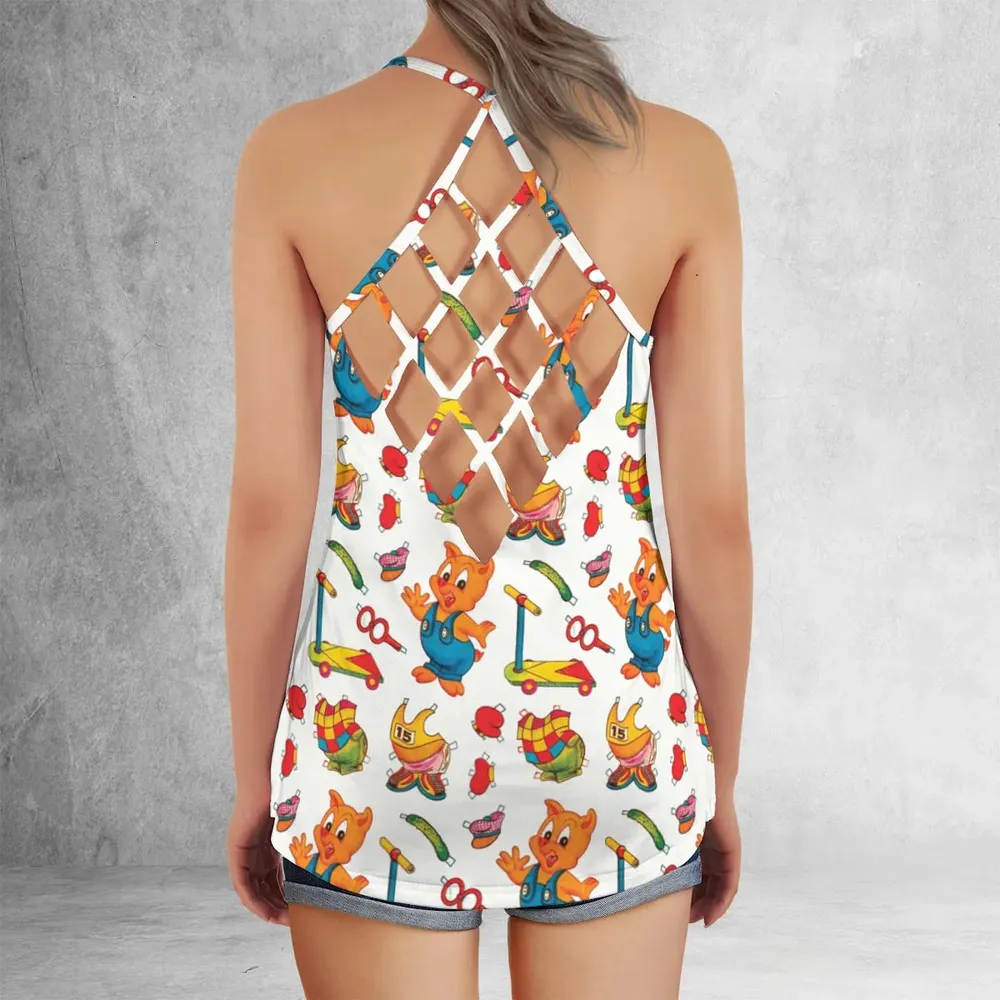 Hamton Outfit Looney Tunes Criss Cross Tank Top - 3
