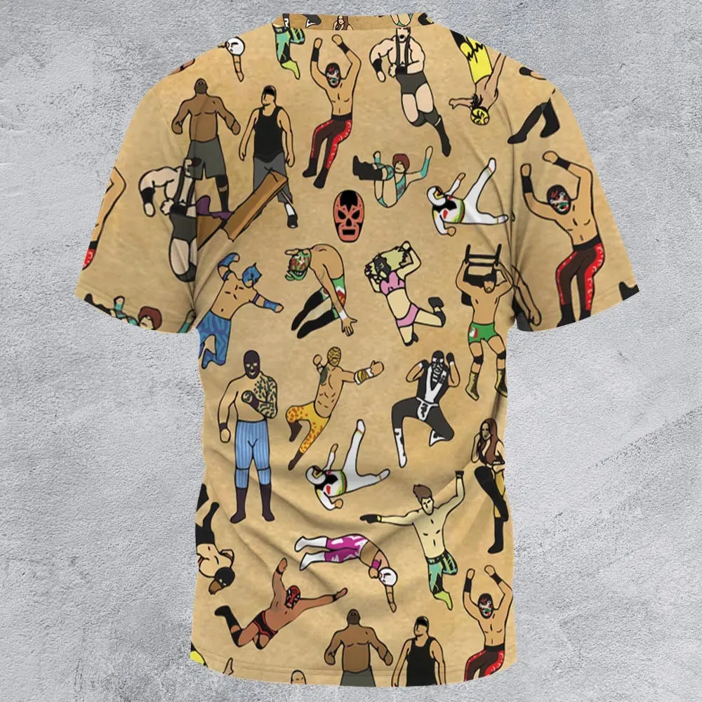 Lucha Undergound All-Over Print Unisex T-Shirt - 2
