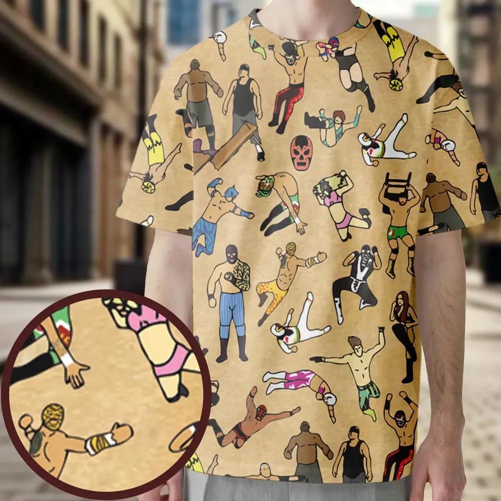 Lucha Undergound All-Over Print Unisex T-Shirt - 3