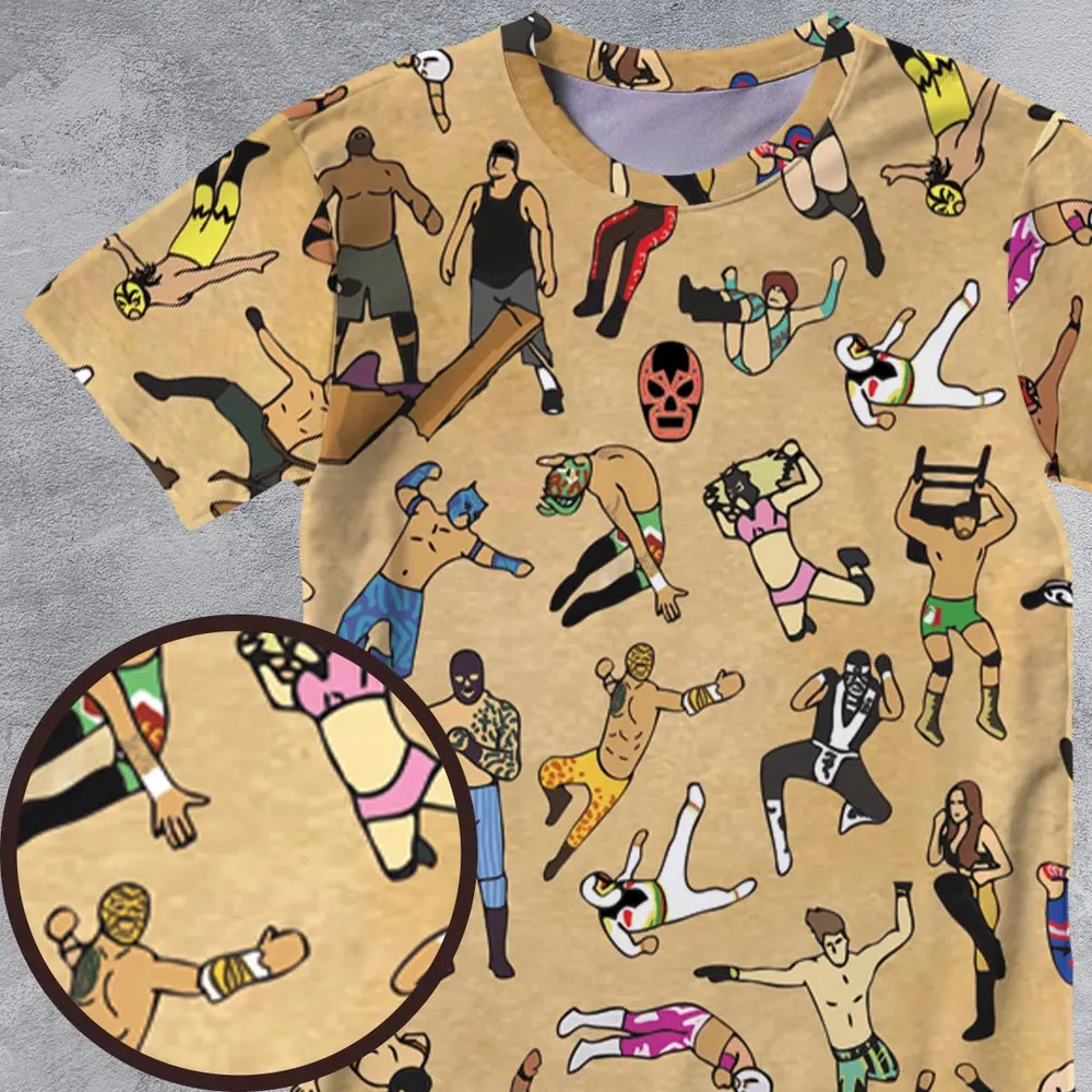 Lucha Undergound All-Over Print Unisex T-Shirt - 4