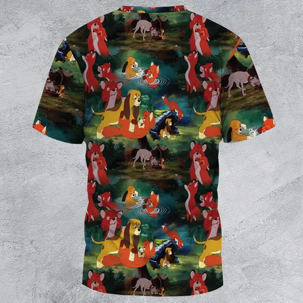 The Fox and the Hound All-Over Print Unisex T-Shirt - 2