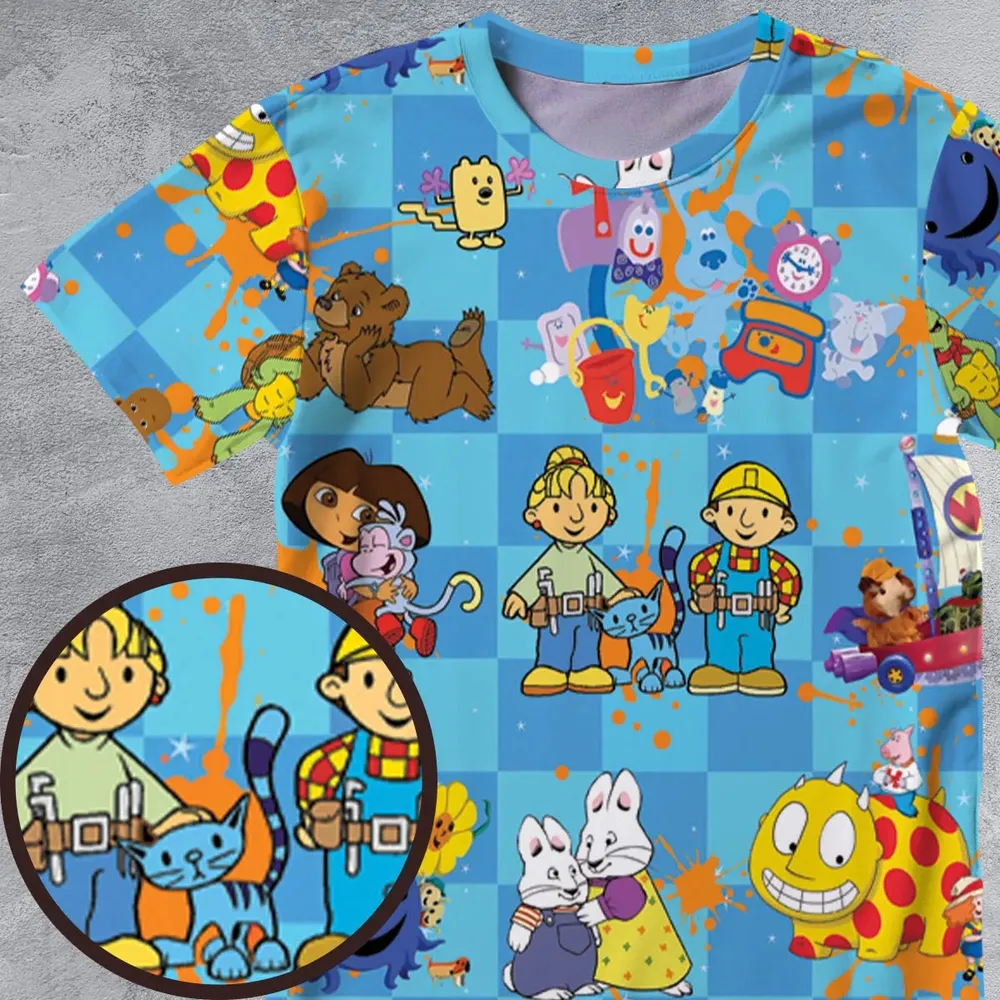 90s cartoon Nostalgic All-Over Print Unisex T-Shirt - 4