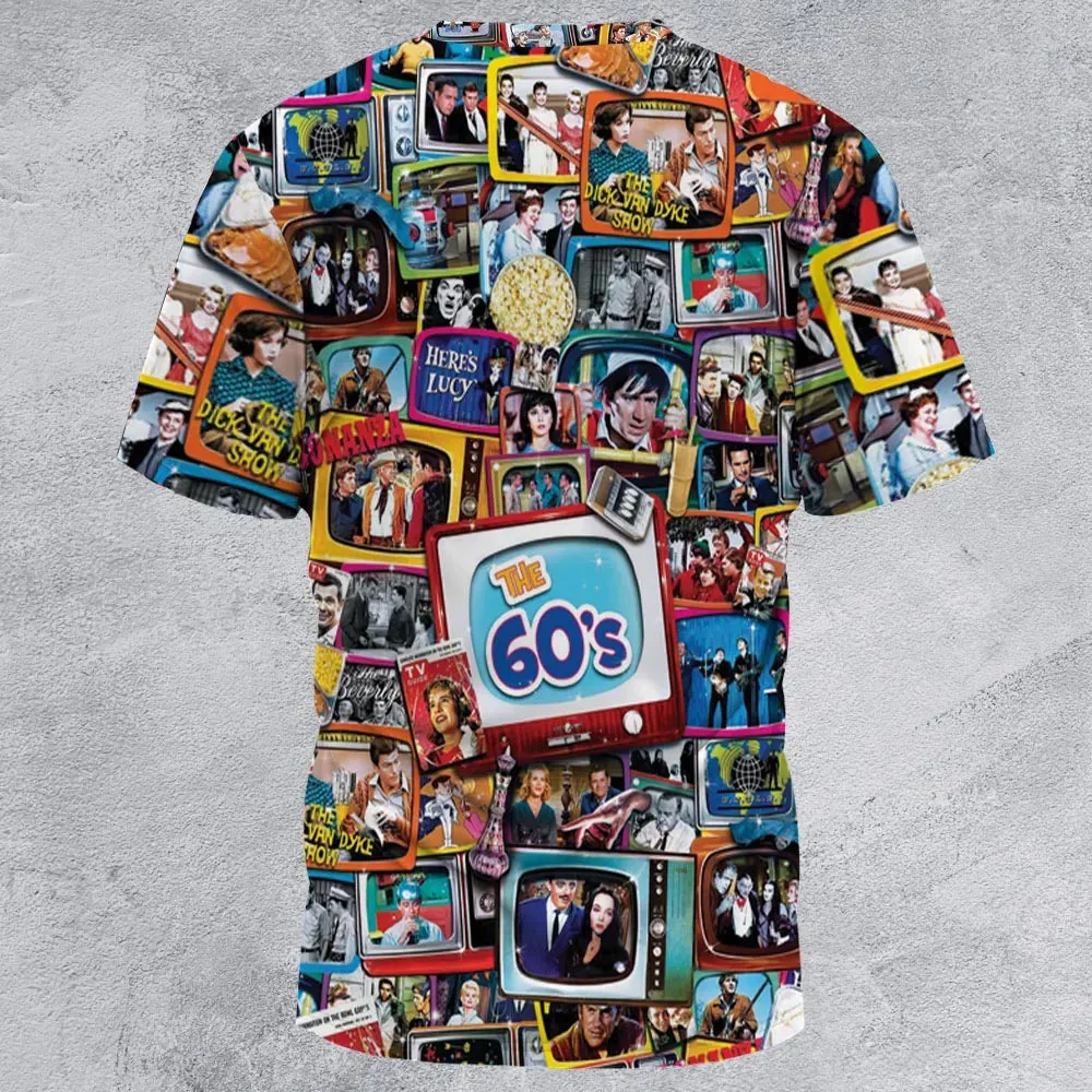 The 60s Classic TV Shows All-Over Print Unisex T-Shirt - 2
