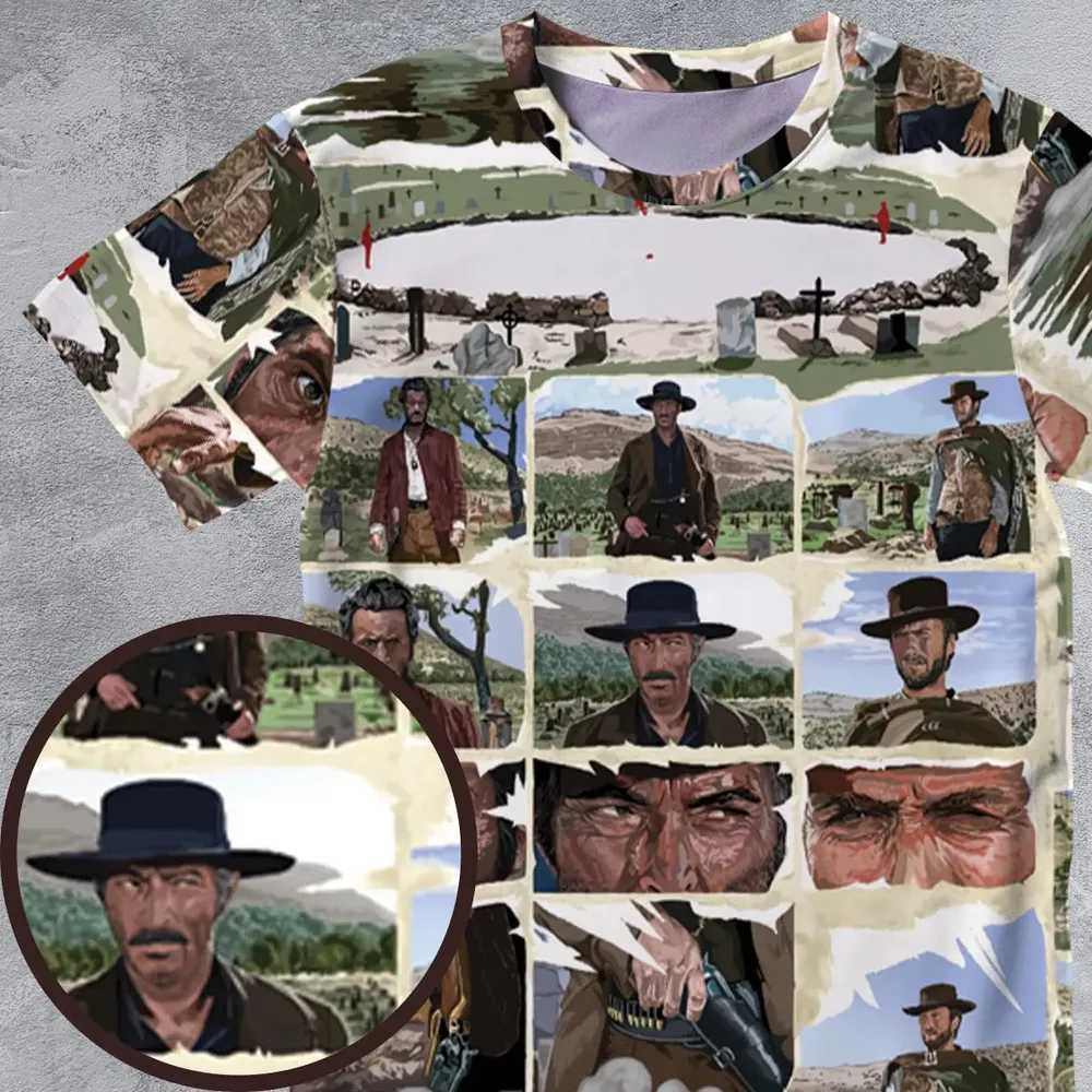The Man With No Name The Good The Bad and The Ugly All-Over Print Unisex T-Shirt - 4