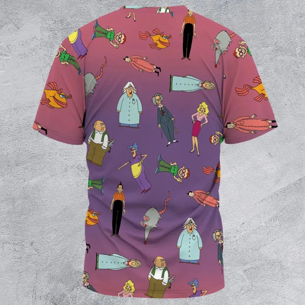 The Completely Mental Misadventures of Ed Grimley Characters All-Over Print Unisex T-Shirt - 2