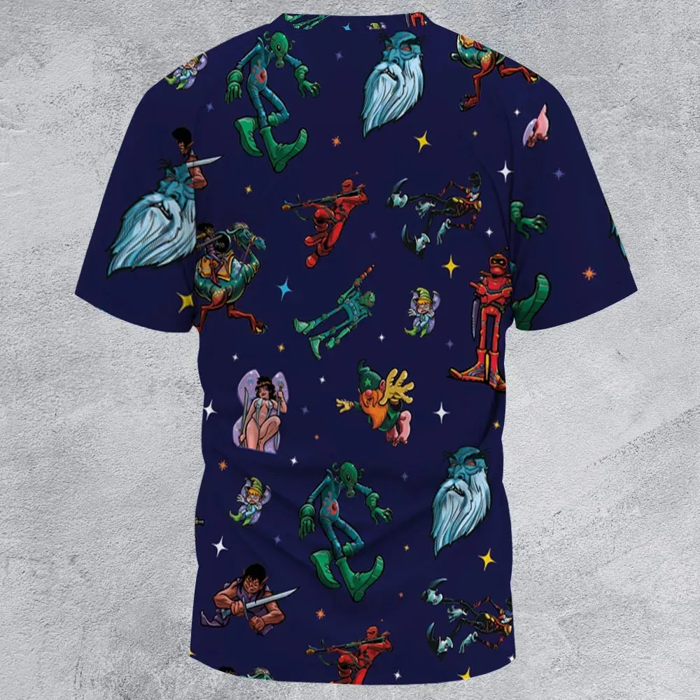 Wizard Characters All-Over Print Unisex T-Shirt - 2