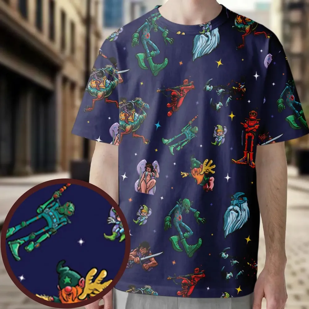 Wizard Characters All-Over Print Unisex T-Shirt - 3