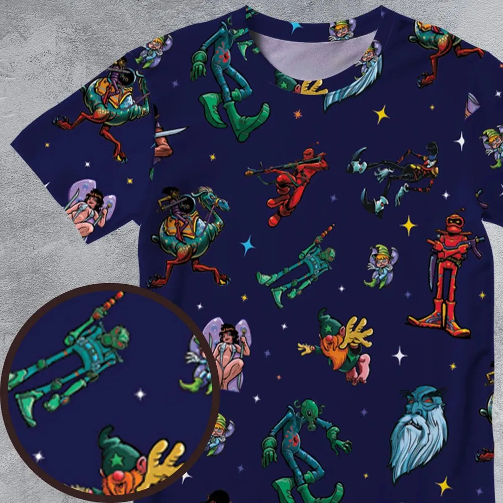 Wizard Characters All-Over Print Unisex T-Shirt - 4