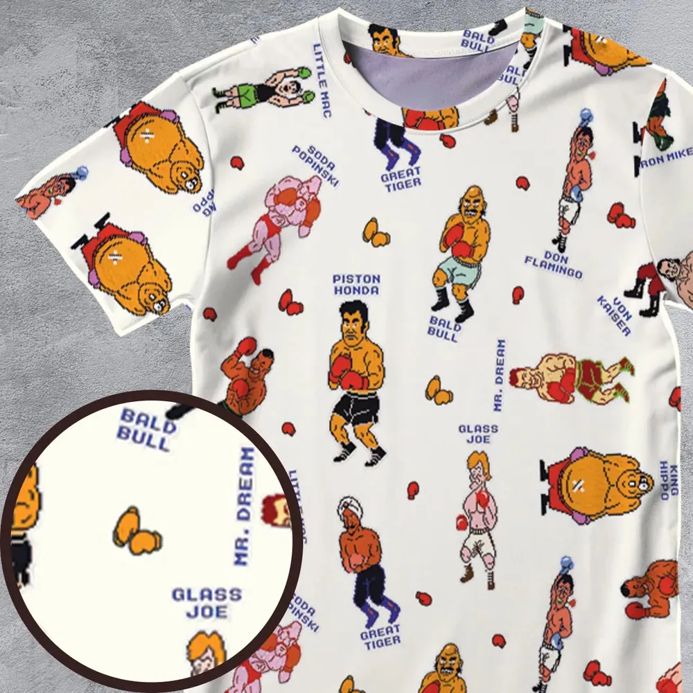 Retro Game Punch Out All-Over Print Unisex T-Shirt - 4