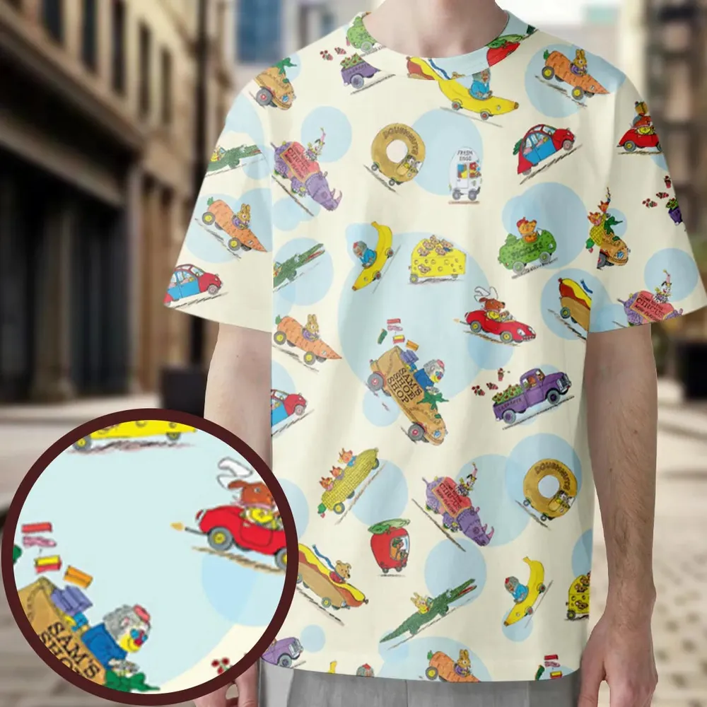 The Busy World of Richard Scarry All-Over Print Unisex T-Shirt - 3