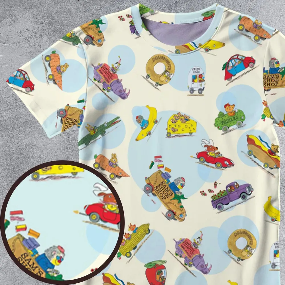 The Busy World of Richard Scarry All-Over Print Unisex T-Shirt - 4