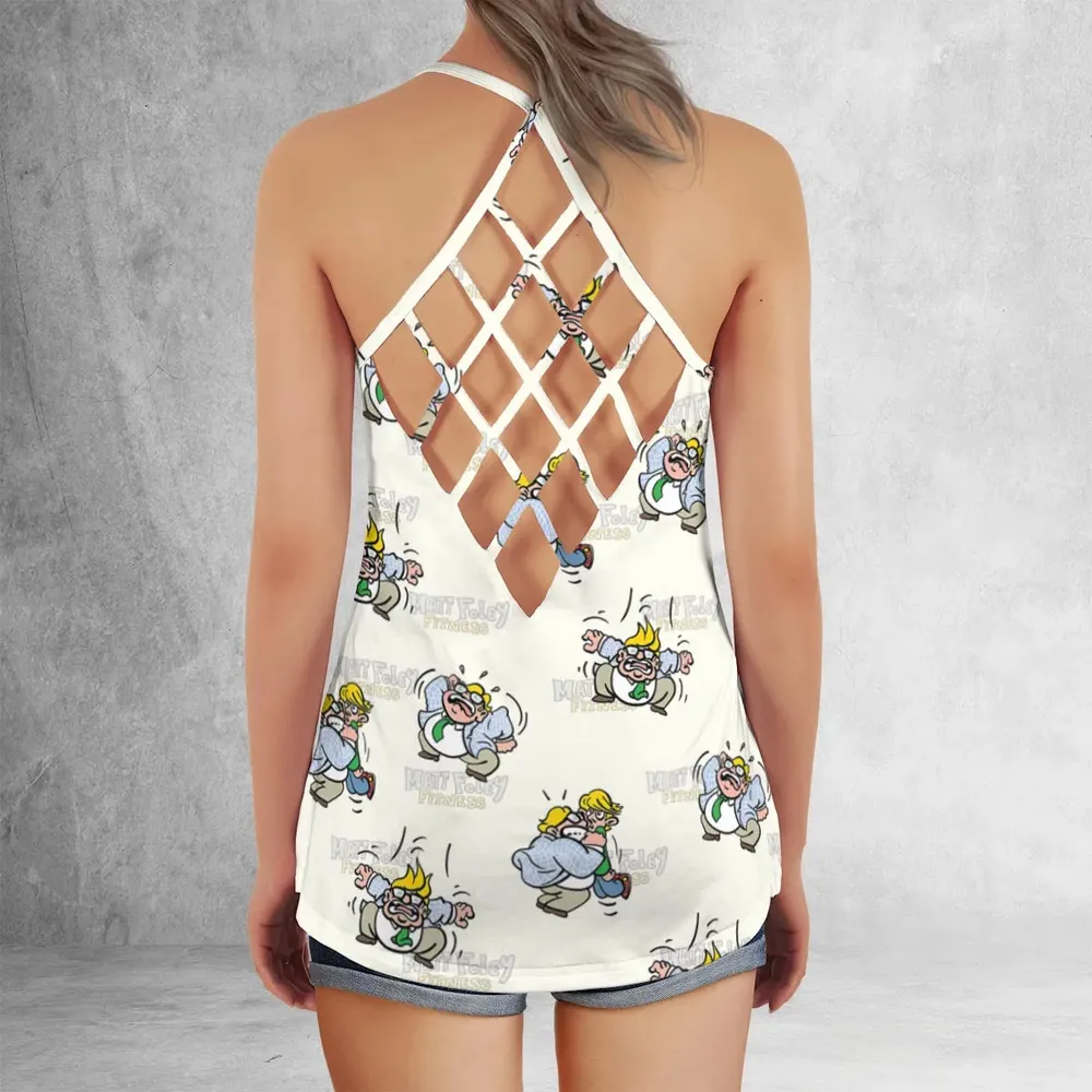 Matt Foley Fitness Exercises SNL Criss Cross Tank Top - 3