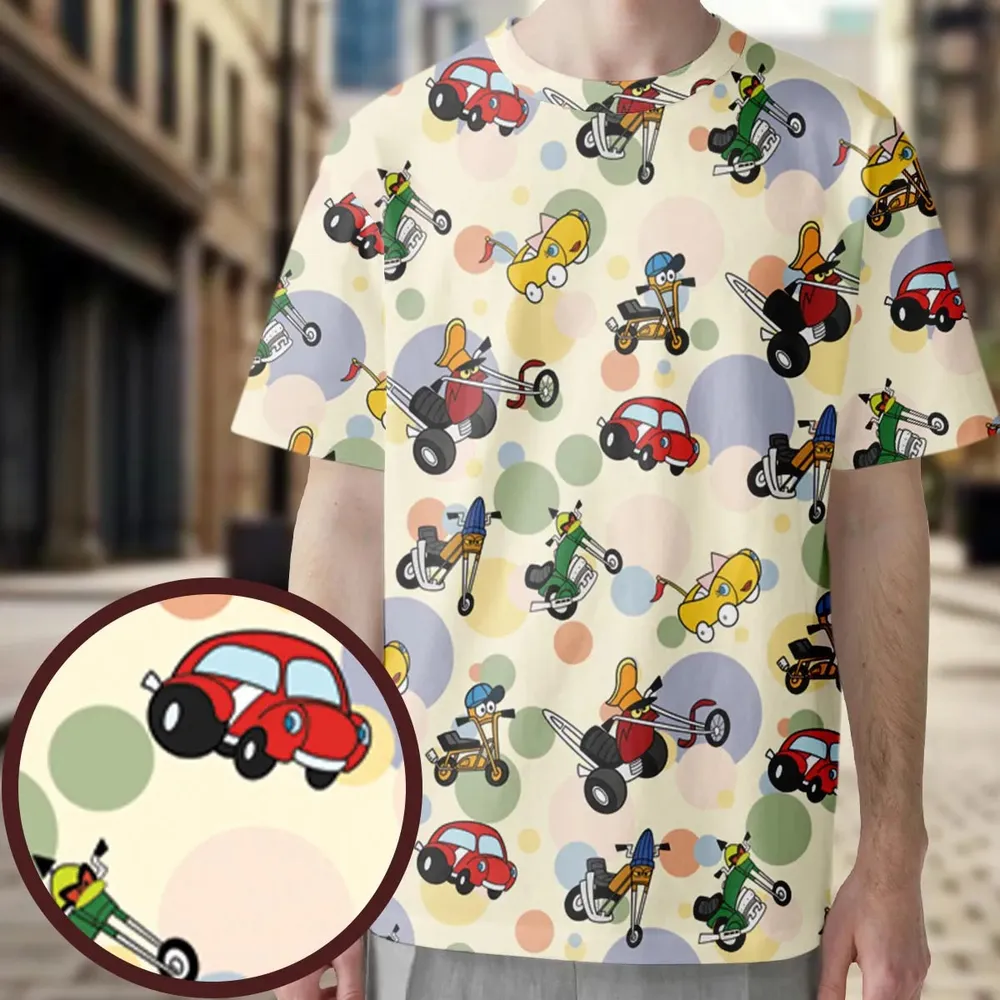 Wheelie and the Chopper Bunch All-Over Print Unisex T-Shirt - 3