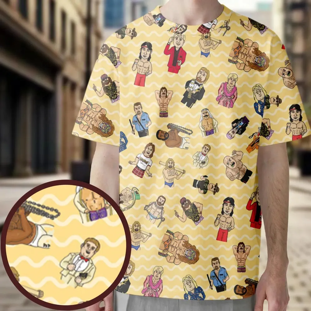 WWF Heroes All-Over Print Unisex T-Shirt - 3