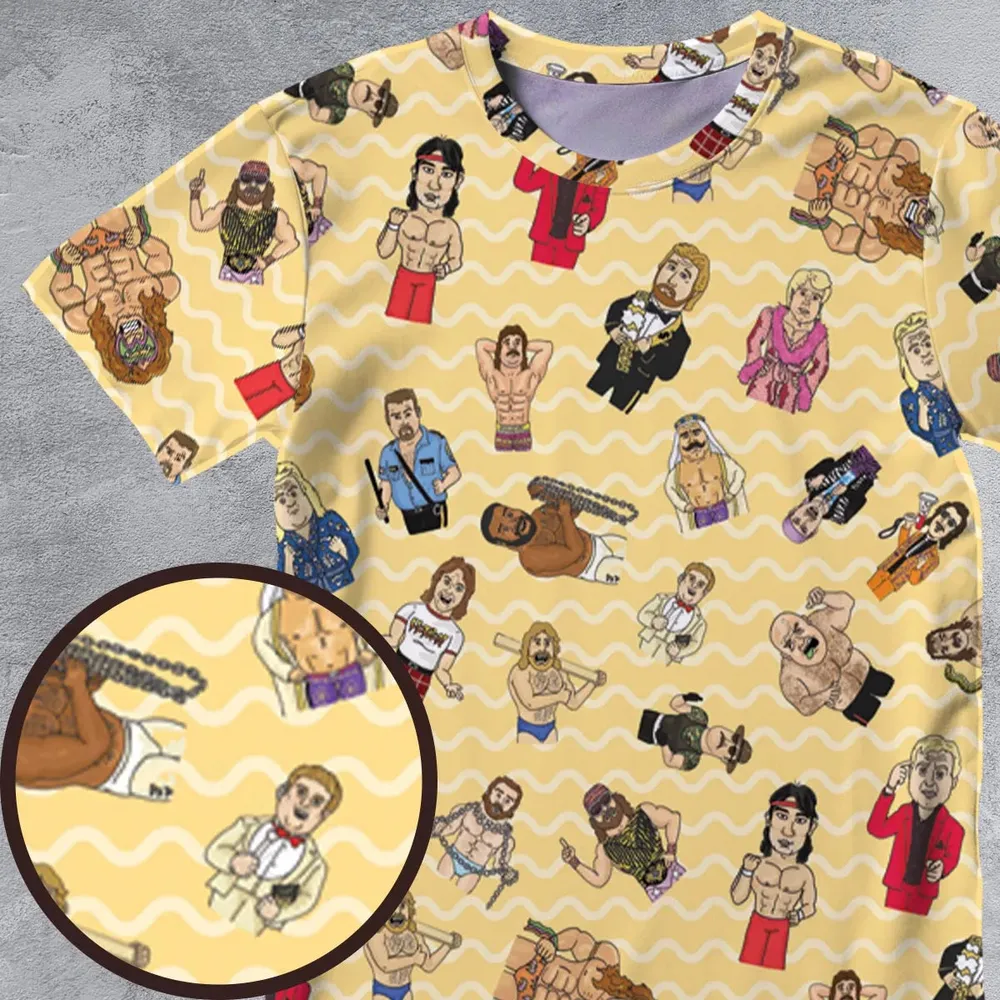 WWF Heroes All-Over Print Unisex T-Shirt - 4