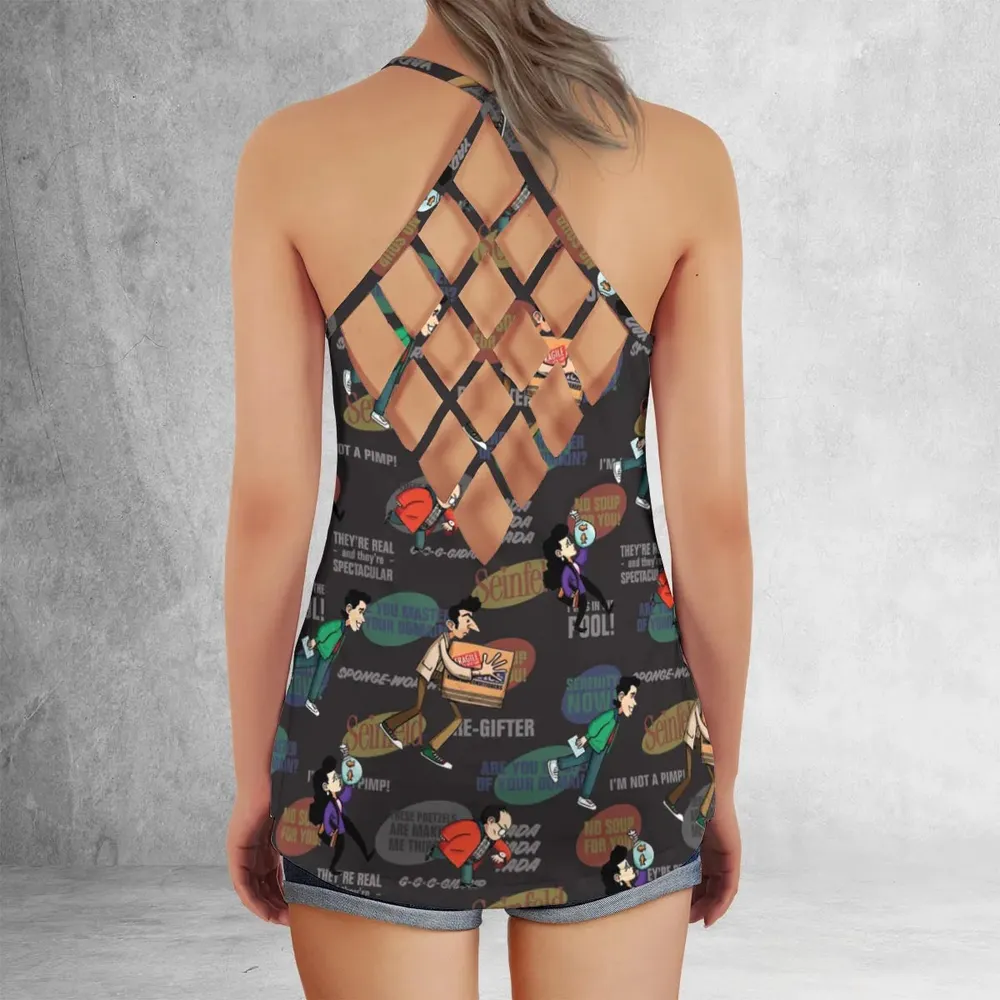 Retro Laughs Seinfeld Criss Cross Tank Top - 3