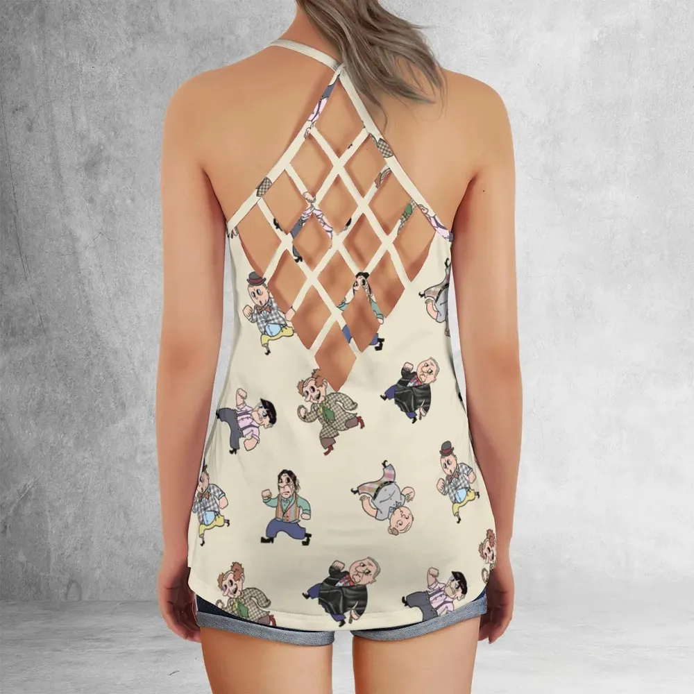 Stooges Forever The Three Stooges Criss Cross Tank Top - 3