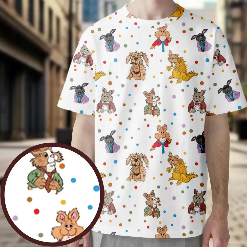 Tale of the Bunny Picnic Characters All-Over Print Unisex T-Shirt - 3