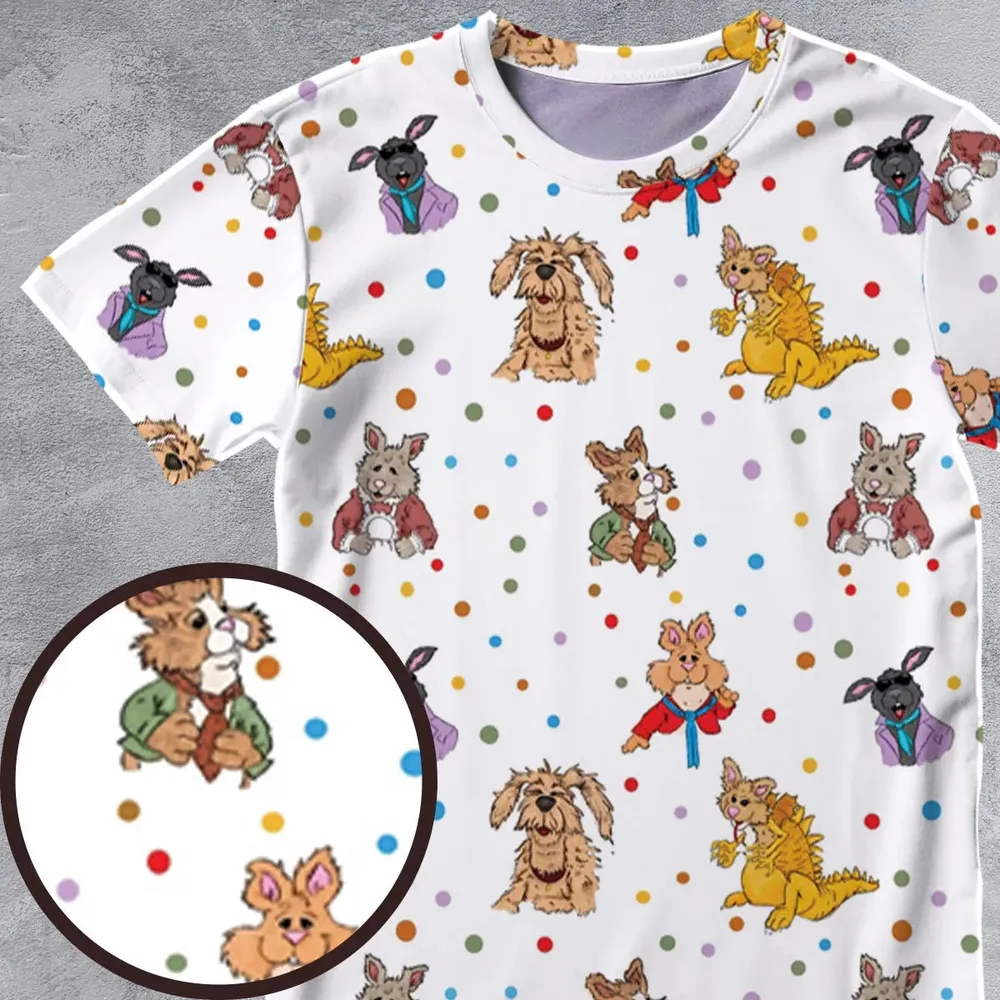 Tale of the Bunny Picnic Characters All-Over Print Unisex T-Shirt - 4