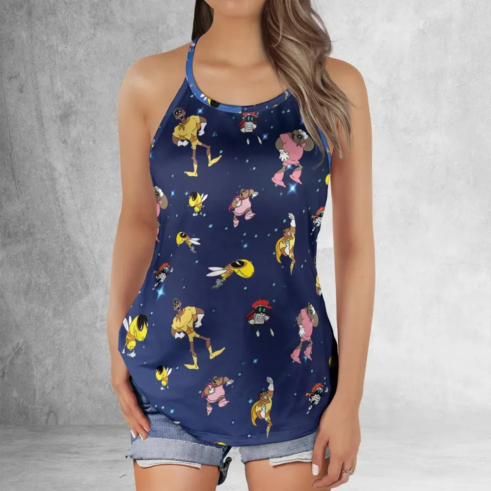 Brown Hornet characters Criss Cross Tank Top - 2