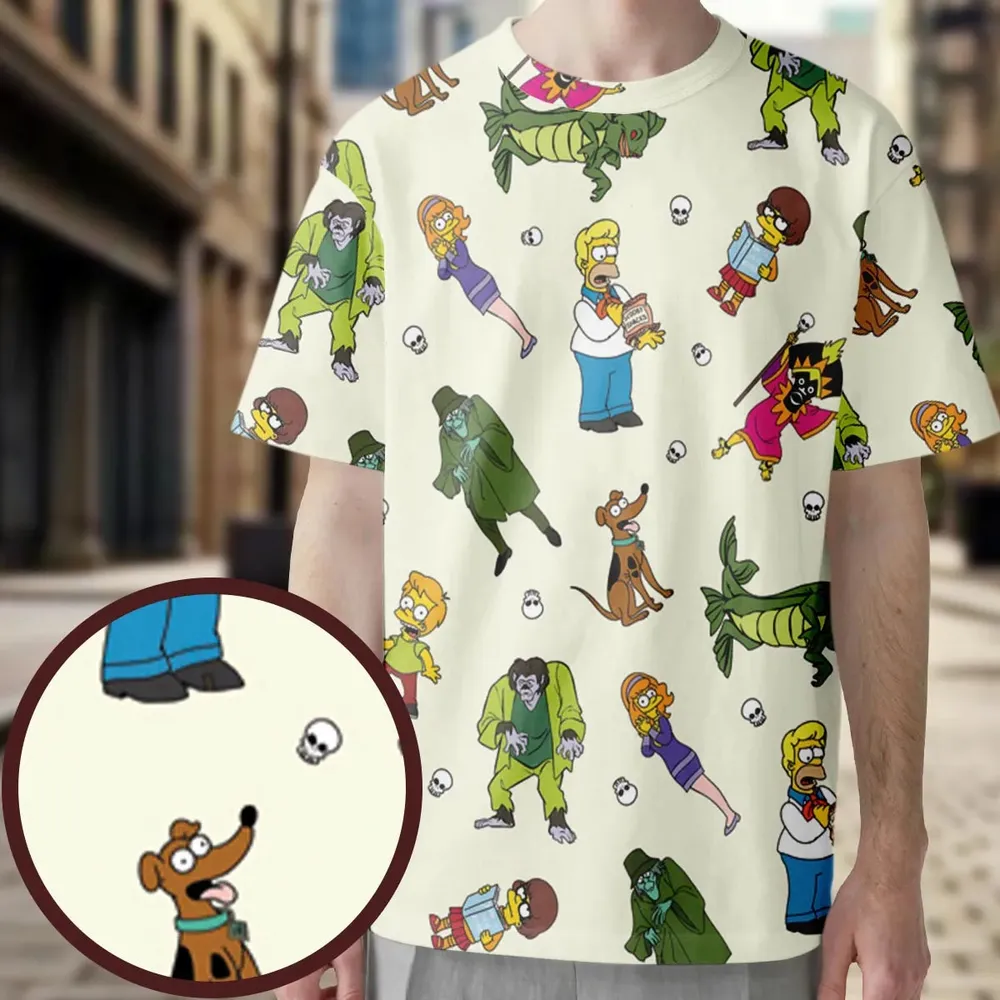 Mystery Simpsons All-Over Print Unisex T-Shirt - 3