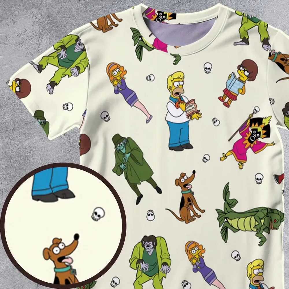 Mystery Simpsons All-Over Print Unisex T-Shirt - 4
