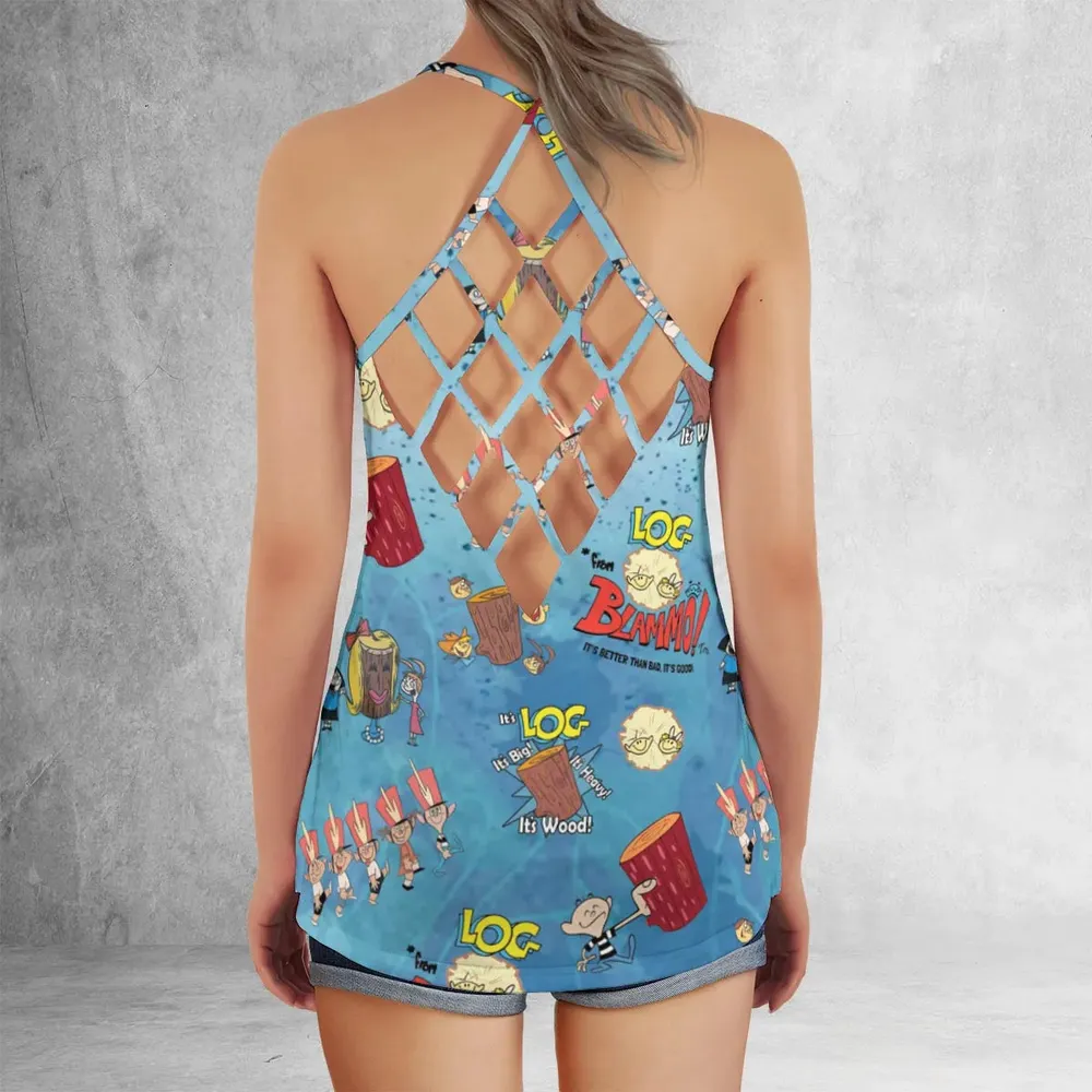 It's Log It's Big It's Heavy Criss Cross Tank Top - 3