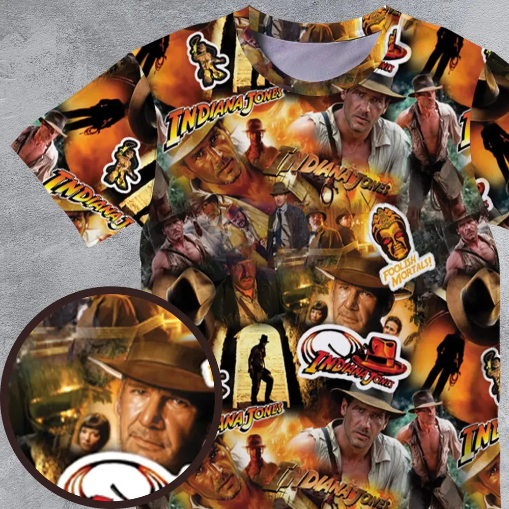 Indy Gear Indiana Jones All-Over Print Unisex T-Shirt - 4