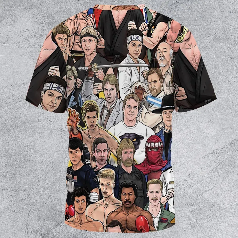 Martial Arts Stars All-Over Print Unisex T-Shirt - 2