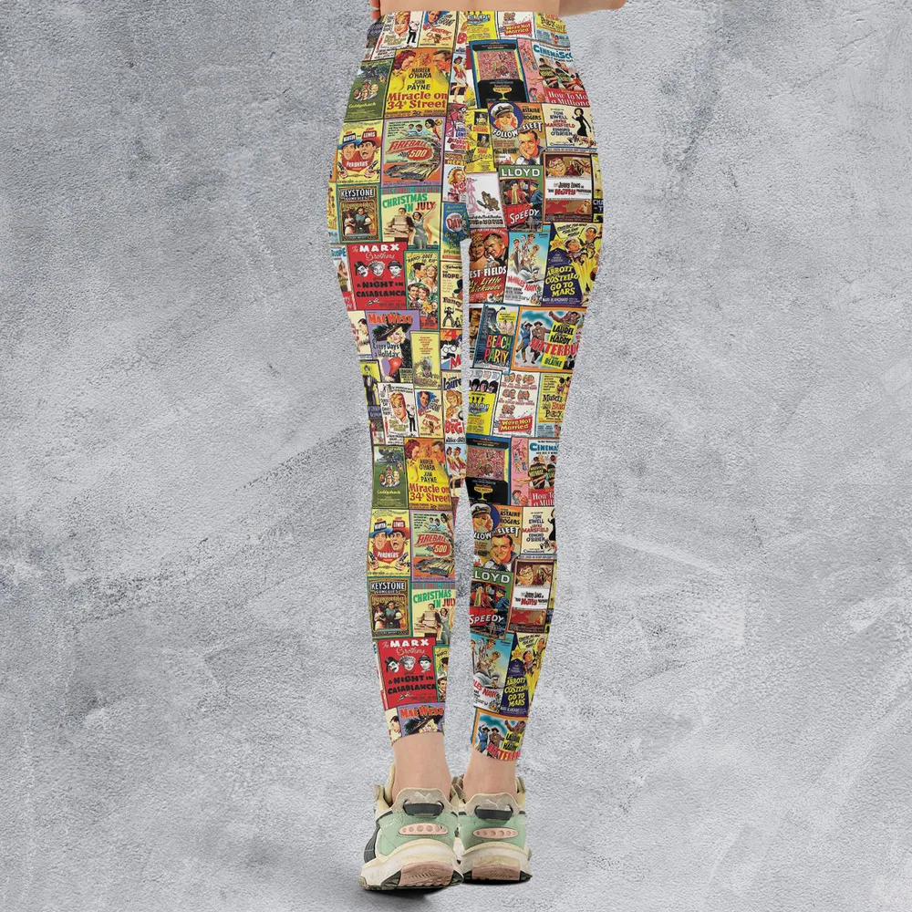 Vintage Comedy Film Posters Legging - 2