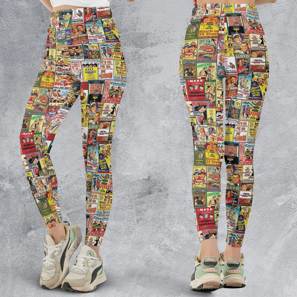 Vintage Comedy Film Posters Legging - 3