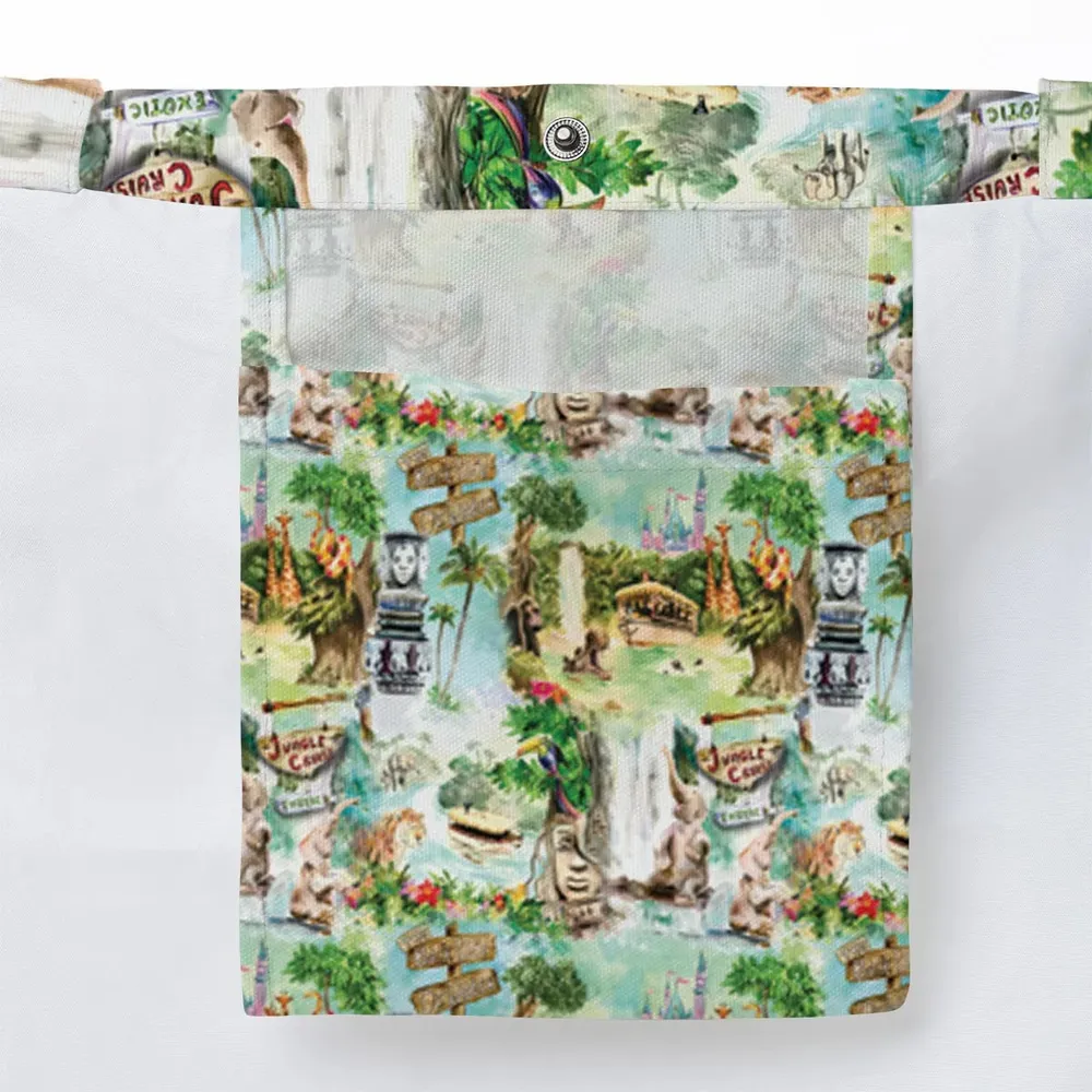 Water Color Jungle Cruise Map Large Tote Bag - 3